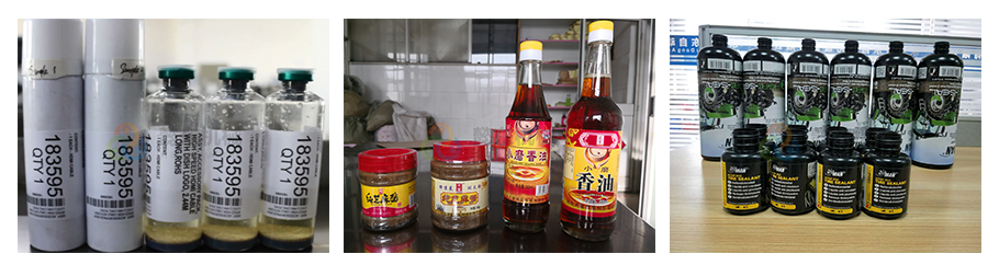 半自動圓瓶貼標(biāo)機(jī)+打碼產(chǎn)品展示